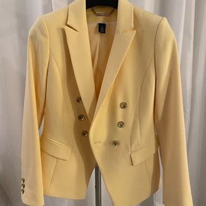 Yellow WHBM blazer with lining, excellent condition